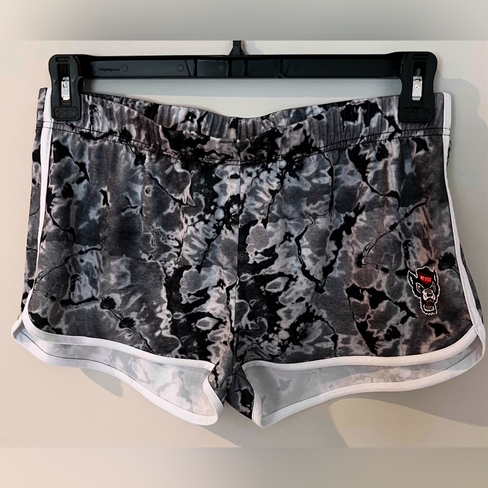 NC STATE Wolfpack Black and Gray Athletic Shorts Lightweight Performance
